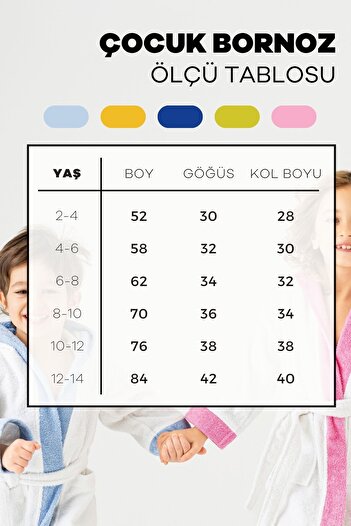 Soley | Pueri | %100 Pamuk Unisex Çocuk Bornozu