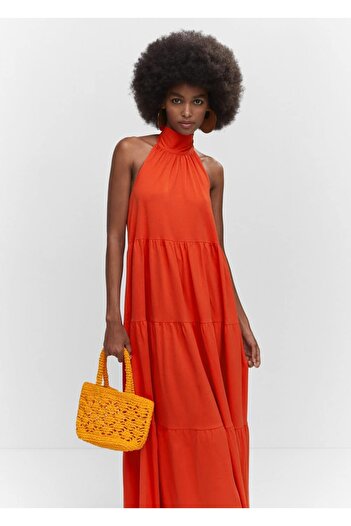 MANGO Woman Open Back Halter Dress