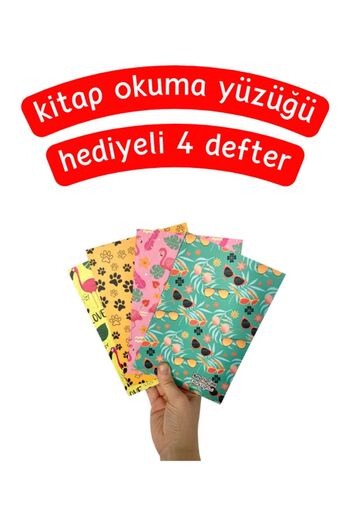 Pembe Pasaj Colorful Figured Notebook Set of 4