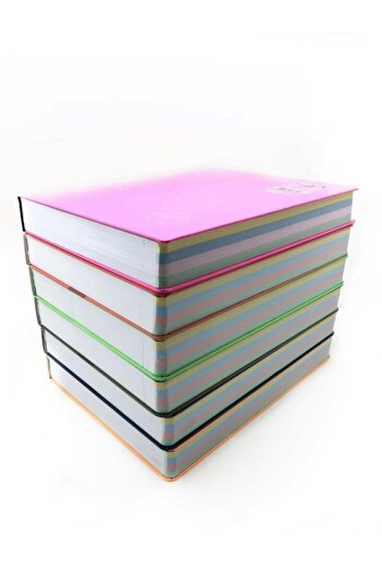 Gıpta The Book Pastel 20x28 400 Yaprak 4 Bölmeli Sert Kapak Ciltli Defter (3486) Kareli Mavi