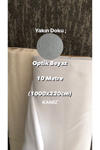 KAMİZ 10 Metre Amerikan Bezi Kumaş -Ham Bez Kumaş -Optik Beyaz -Punch Kumaşı -Kırlent-Masa Örtüsü - Runner
