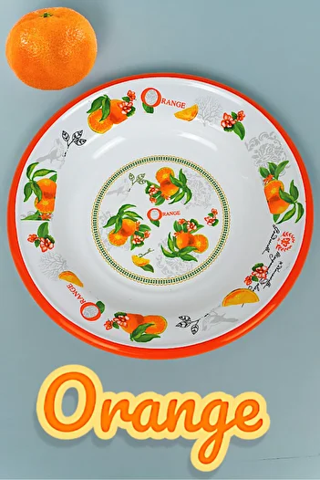 İnci Emaye No. 24 Enameled Dinner Plate - Serving, Food Camping, Picnic, Dowry 24 Cm