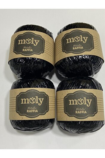 Moly Μεταλλικό Σετ Σχοινιού Ραφίας - 4 τεμάχια (4x50gr) Σχοινί/Σχοινί Τσάντας/Μεταλλικό Σχοινί