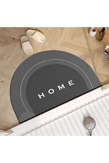 Else Dekor Else Water Absorbent Shower Front Bath Mat Toilet Seat One Piece Half Moon Bath Mat