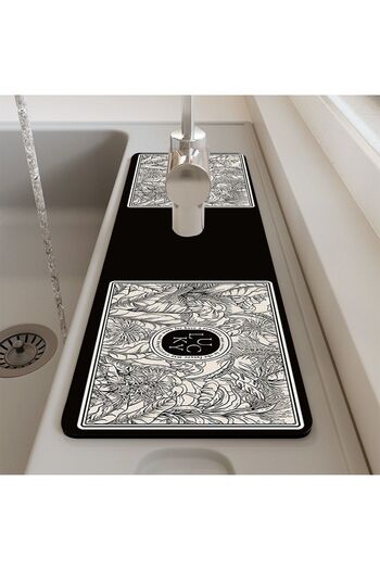 Else Dekor Else Water Trap Faucet Mat Bathroom Kitchen Organizer Sink Mat Dish Sponge Mat Ds05