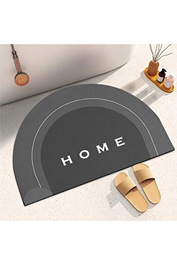 Else Dekor Else Water Absorbent Shower Front Bath Mat Toilet Seat One Piece Half Moon Bath Mat
