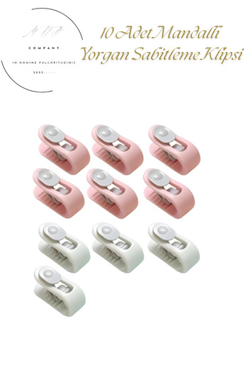Modo Di Bellezza 10 Pieces Set with Latch - Duvet Duvet Cover Fixing and Anti-Slip Clip