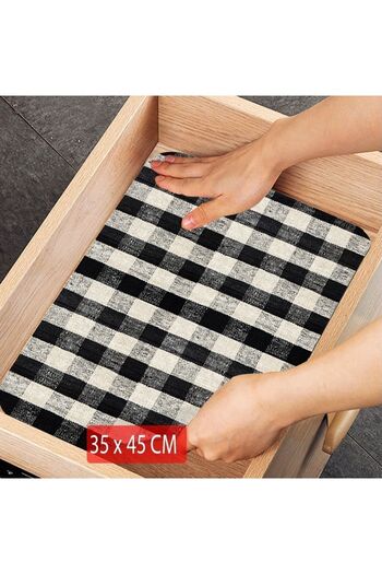 Else Dekor Jute Patterned Anti-Slip Shelf Cupboard Drawer Cover Washable Refrigerator Interior Mat