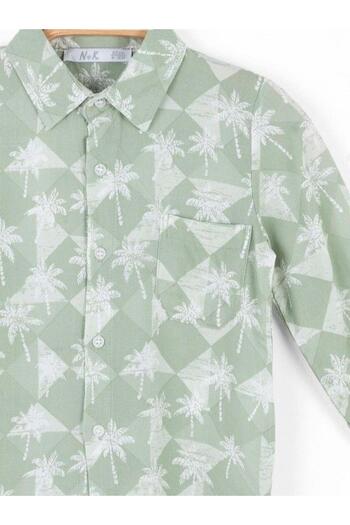 NK Palm Tree Printed Baby Boy Shirt