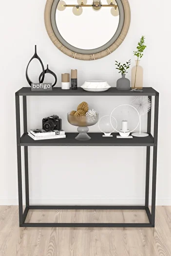 Bofigo Metal Leg Dresser Decorative Shelf Dresser Console Metal Dresser Anthracite