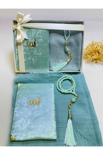 lifestyling 3-piece Bridal Bundle Set - Dowry, Gift and Flamed Head Scarf, Rosary and Yasin Sheriff