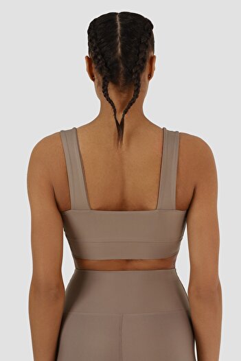 Superstacy Square Neck Stone Color Sports Bustier