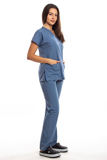 Simirna Üniforma Set de tricou Indigo Blue Scrubs - Chirurgie și Asistentă