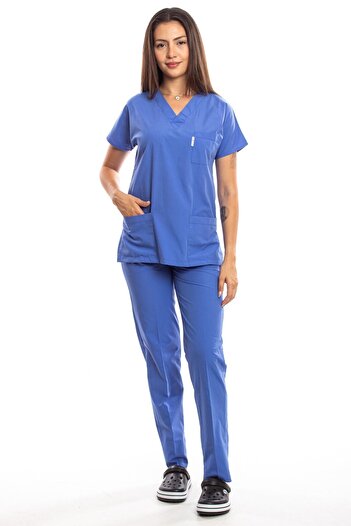 Simirna Üniforma Chirurgicală Asistentă Scubs Parlement Blue Jersey Set