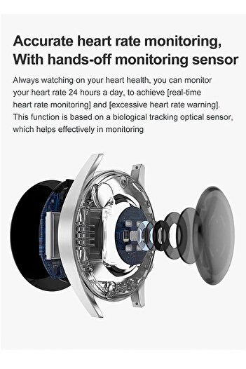 MYBOXTECH Watch Gt3 Elite Mate Yuvarlak Akıllı Saat Su Geçirmez 2.10 Inç Ekran Metal Kordon Hediyeli