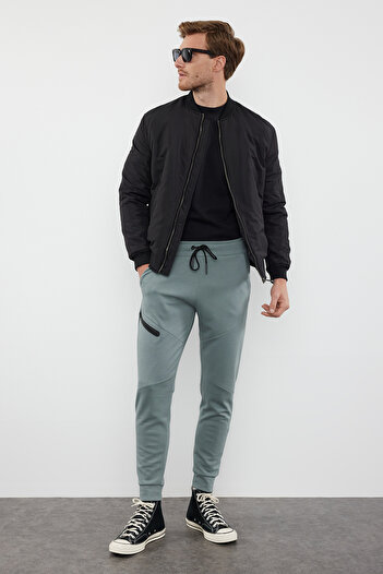 Trendyol Collection Mint Color Sportswear Sweatpants - Ραμμένες και λεπτομέρεια τσέπης, TMNAW25EA00024
