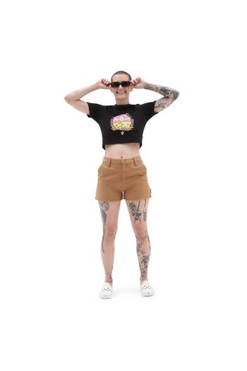 Vans Resort Mix Cropped Γυναικείο μαύρο μπλουζάκι