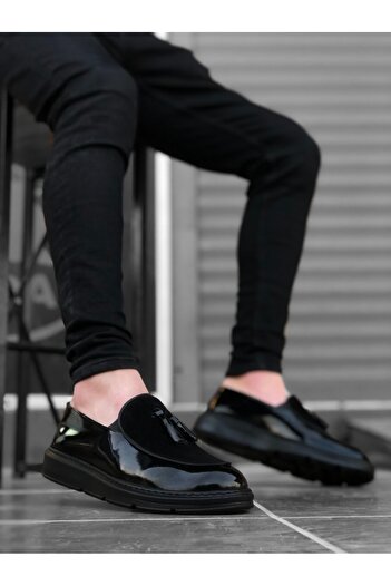 BOA Ba0005 Laceless High Sole Black Sole Classic Suede Detailed Tasseled Corcik Men's Shoes