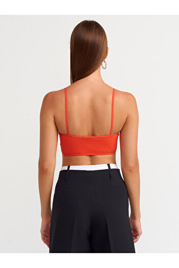 Dilvin 3714 Model V-Neck Red Rope Strap Bra