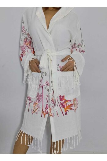acartekstil Red Chicory Bamboo Hooded Peshtemal
