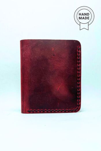 Parscraft Handmade Genuine Leather Premium Wallet Red