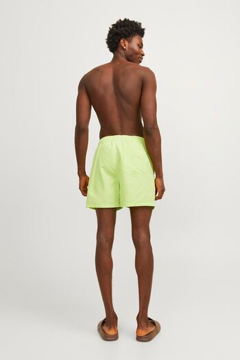 Jack & Jones Erkek Jpstfıjı Yazı Detaylı Deniz Şortu 12253118 Elma Yeşili