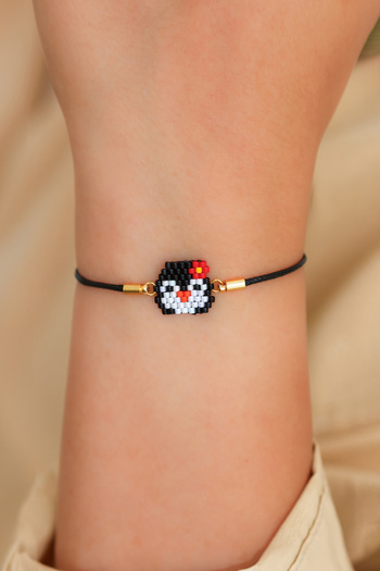 Kübüşün Atölyesi - Animal Figure Bracelet - Handmade - Penguin