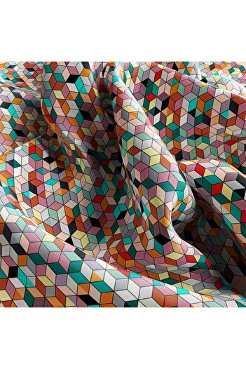Levidor Geometric Patterned Cotton Sport Scarf