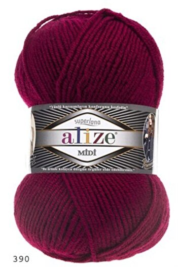 Alize 5 τεμάχια Süperlana Midi Cherry - 390 Πλεκτό σετ γιλέκο και ζακέτα