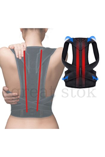 AYACO Orthopedic Waist Back Shoulder Corset Unisex Black Double Underwire Upright Posture Anti-Humpback