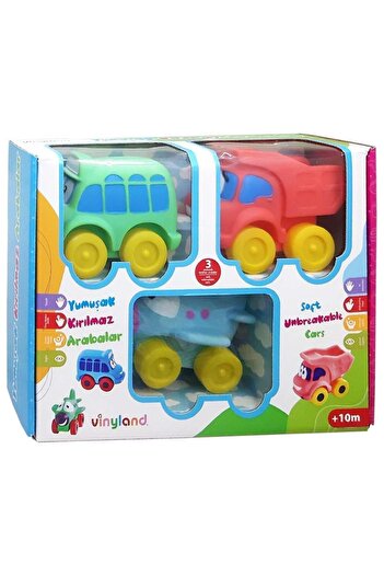 Erpa Oyuncak Colorful Vivid Soft Unbreakable Tonton Cars Set of 3
