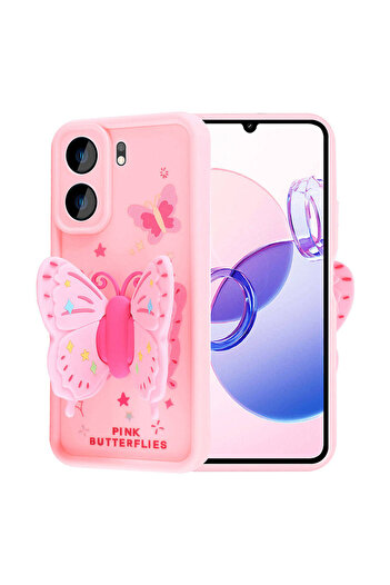 Nezih Case Xiaomi Redmi 13C / C65 Cover Soft Silicone Case with Camera Protection Stand 3D Figure