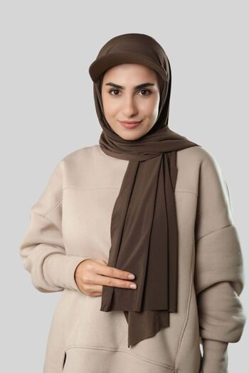 ZAHRANUR HİJAB Ready Shawl with Bonnet and Hat - SCARF