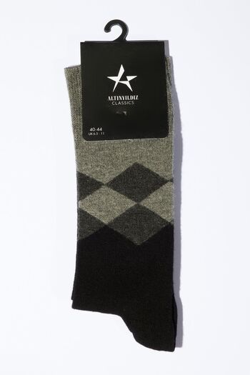 ALTINYILDIZ CLASSICS Men's Black-Grey Single Bamboo Socket Socks