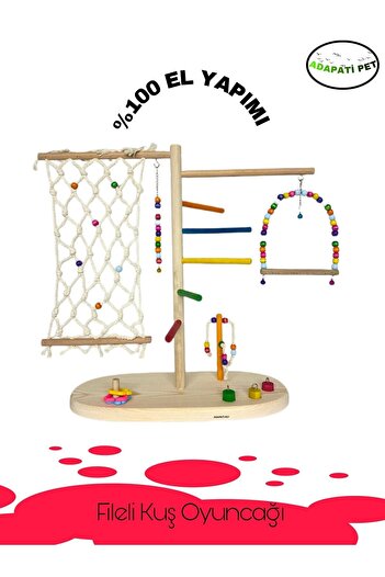 ADAPATİ PET Budgie with Climbing Area, paradise, forpus,sevda and Cockatiel Toy