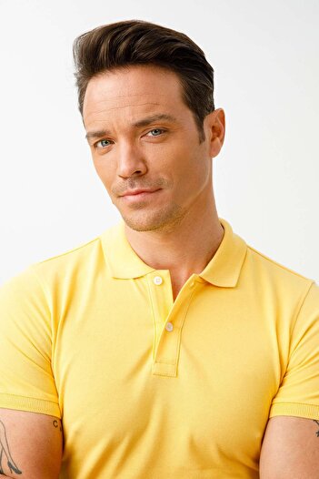 İgs Men's Yellow Standard Polo Collar T-Shirt
