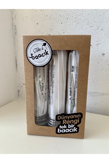 Take a Baacık White Shoelaces 3 Pack