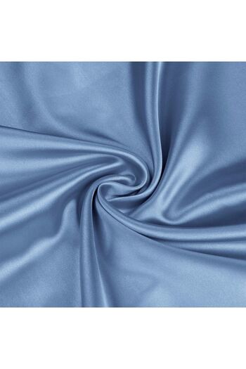 EVYA Blue Silk Satin Pillowcases 2 Pack 50X70 cm Anti-Sweat Odorless Suitable for Curly Hair Skin Friendly