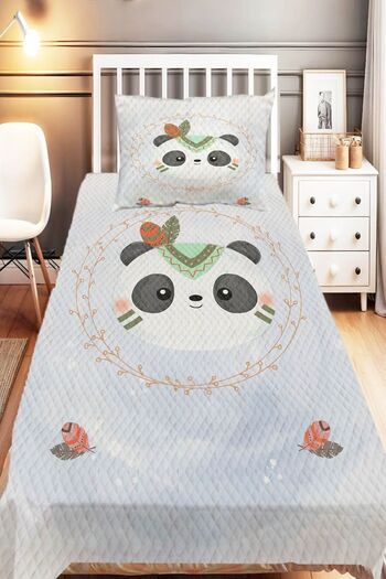Else Dekor Panda Patterned Cute Children's Pique Set - Single