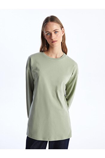 LC Waikiki LCWAIKIKI Classic Crew Neck Plain Oversize Women's Sweatshirt Tunik