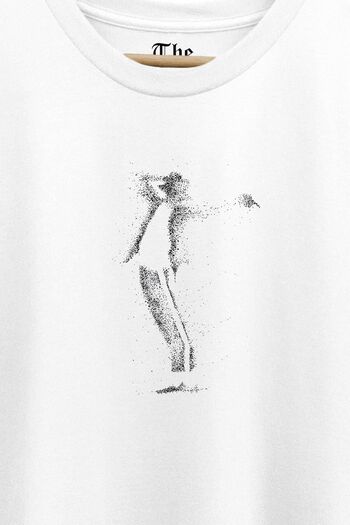 The Baski Λευκό Unisex Michael Jackson Cool εμπριμέ κοντομάνικο μπλουζάκι