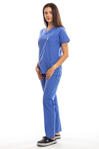 Simirna Üniforma Chirurgicală Asistentă Scubs Parlement Blue Jersey Set