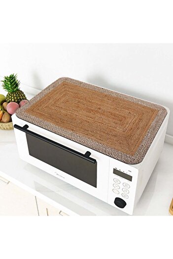 Else Dekor Patterned Microwave Oven Cover Protective Mat Non-Slip Base Washable Organizer Case
