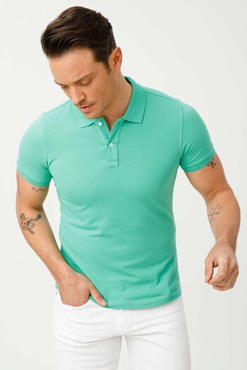 İgs Ανδρικό μπλουζάκι με λαιμόκοψη Nile Green Standard Polo