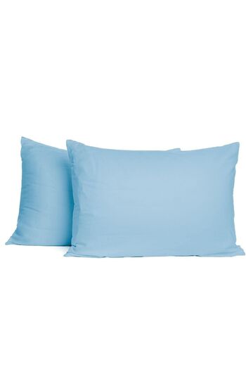 Soley Mix & Match Plain 100% Cotton 2-Piece Pillowcase Set