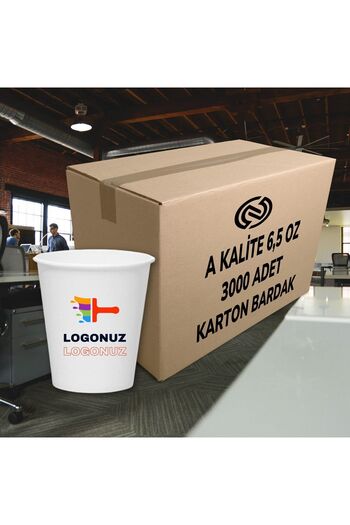 ONCUP Firmaya Özel Logo Baskılı 6,5 OZ KARTON BARDAK