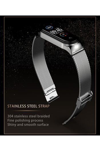 CONOCER Xiaomi Mi Band 6-5-4-3 Compatible Metal Mesh (WITH CLIP) High Quality Lanyard Strap