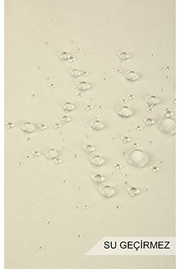 HOMELKA Washing Machine Cover Embroidered Liquid Proof Fabric Cream Color