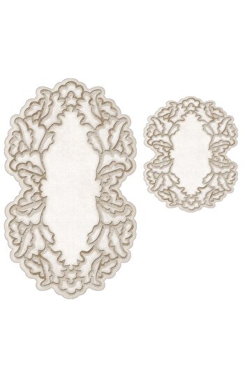 Alanur Home Σετ μπάνιου Alanur Nilüfer Laser Cut 2 τεμαχίων St210fg412vz