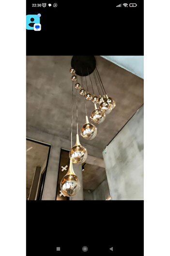 TREND 70lik 15 Li Dönerli Sarkıt Galeri Boşluğu Modern Avize